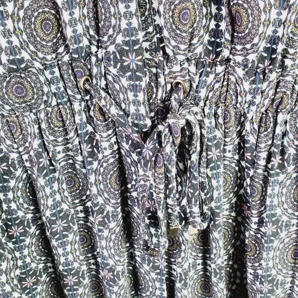 Pure Collection Circular Geometric Viscose Lagenlook Dress Sz 12 - Picture 8 of 10